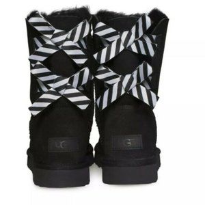 UGG Bailey Bow II Stripe Bows Size 8